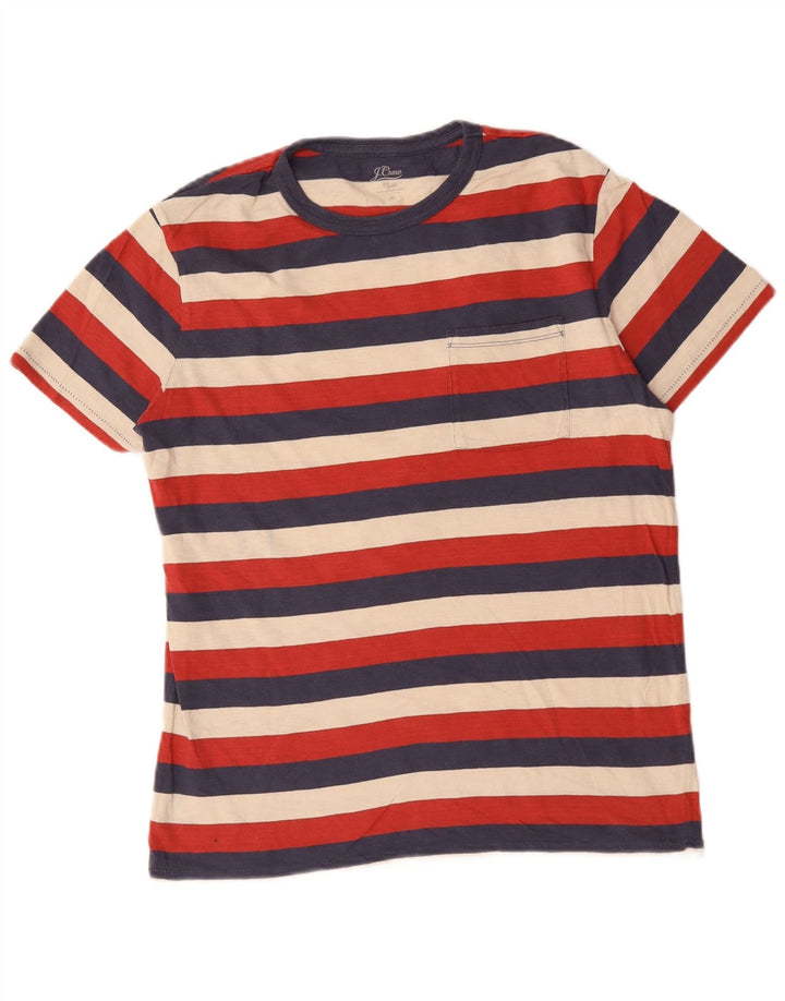 J. Crew Muška majica kratkih rukava Srednji raznobojni prugasti pamuk