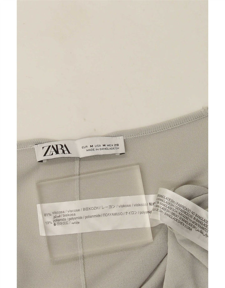 Zara ženski dugi prekomjerni pulover s kardiganom UK 14 srednje siva viskoza