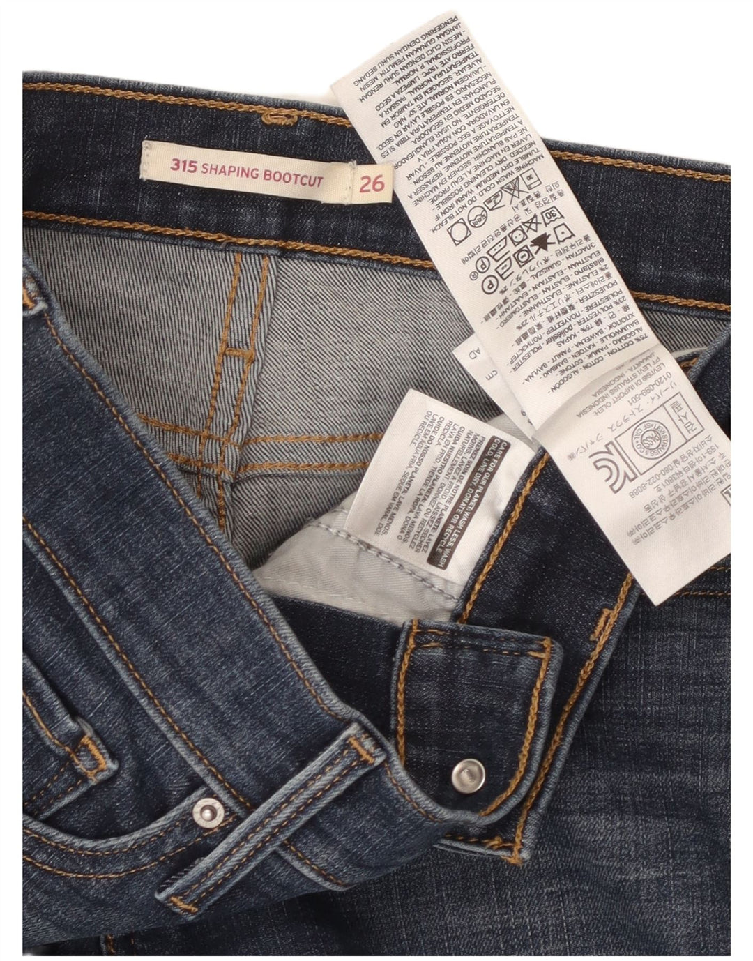 Levi's ženske 315 traperice s krojem za oblikovanje W26 L29 plavi pamuk