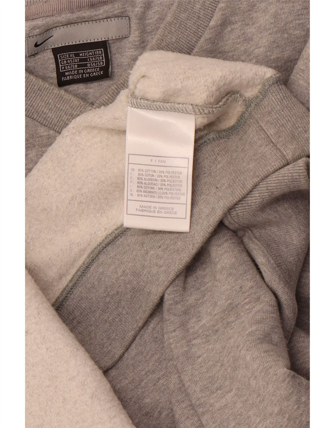 NIKE muški džemperi UK 45/47 XL sivi pamuk