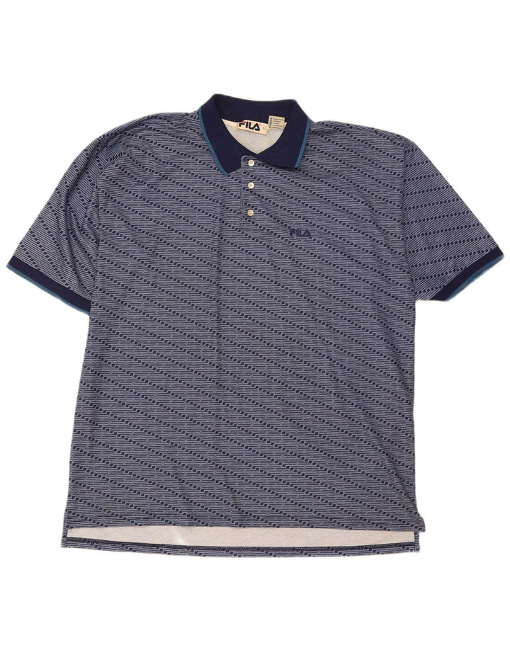 Fila muška polo majica XL tamnoplavi poliester na pruge