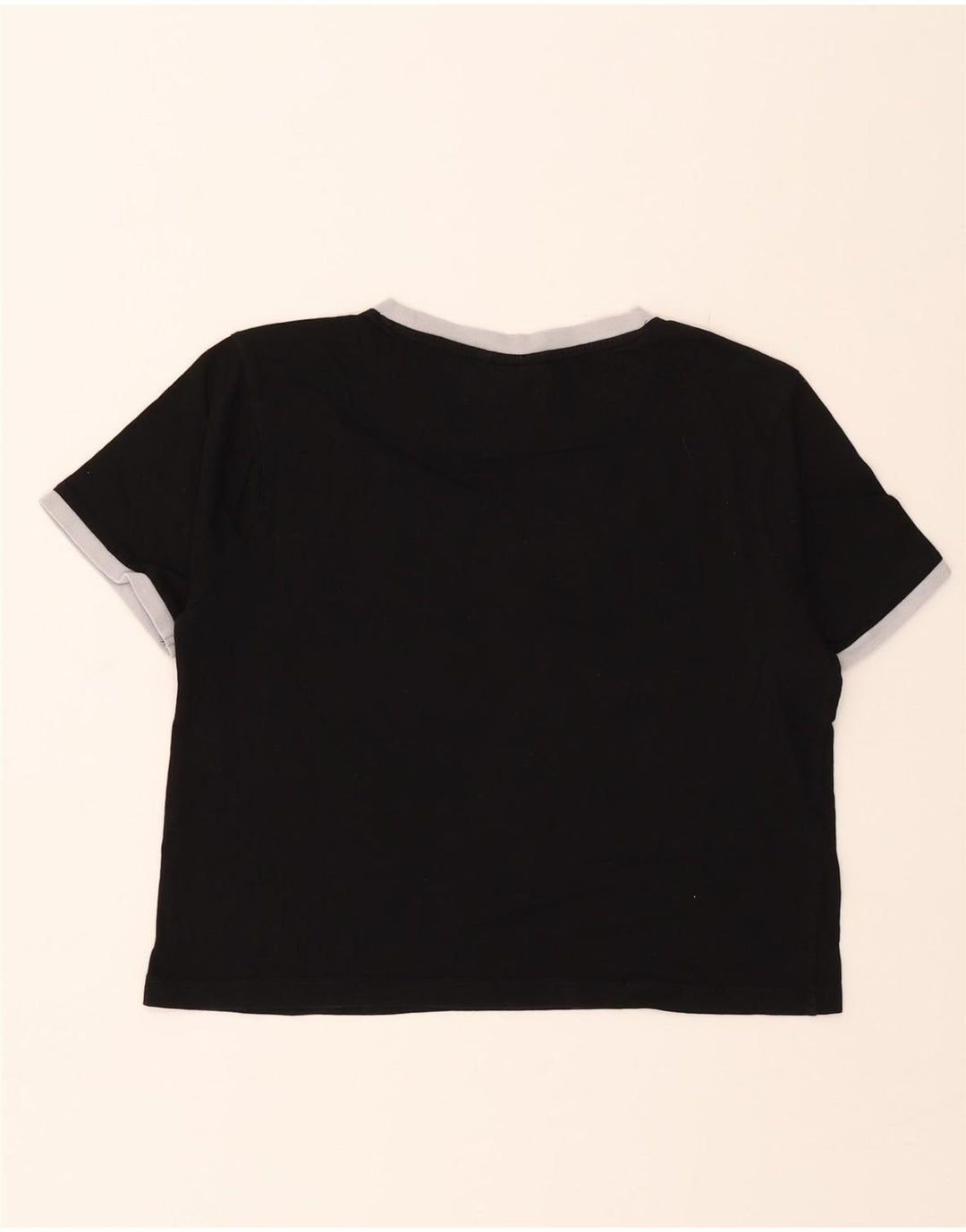 FILA Womens Crop Graphic T-Shirt Top UK 12 Medium Black Vintage Fila and Second-Hand Fila from Messina Hembry 