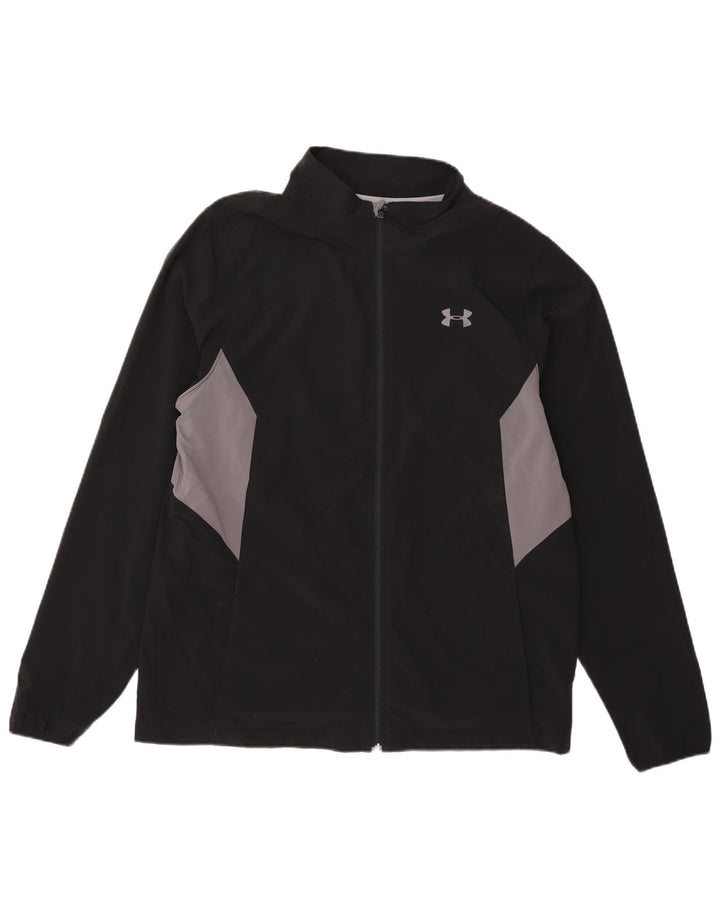 Under Armour muška gornja jakna trenirke Veliki crni poliester u boji