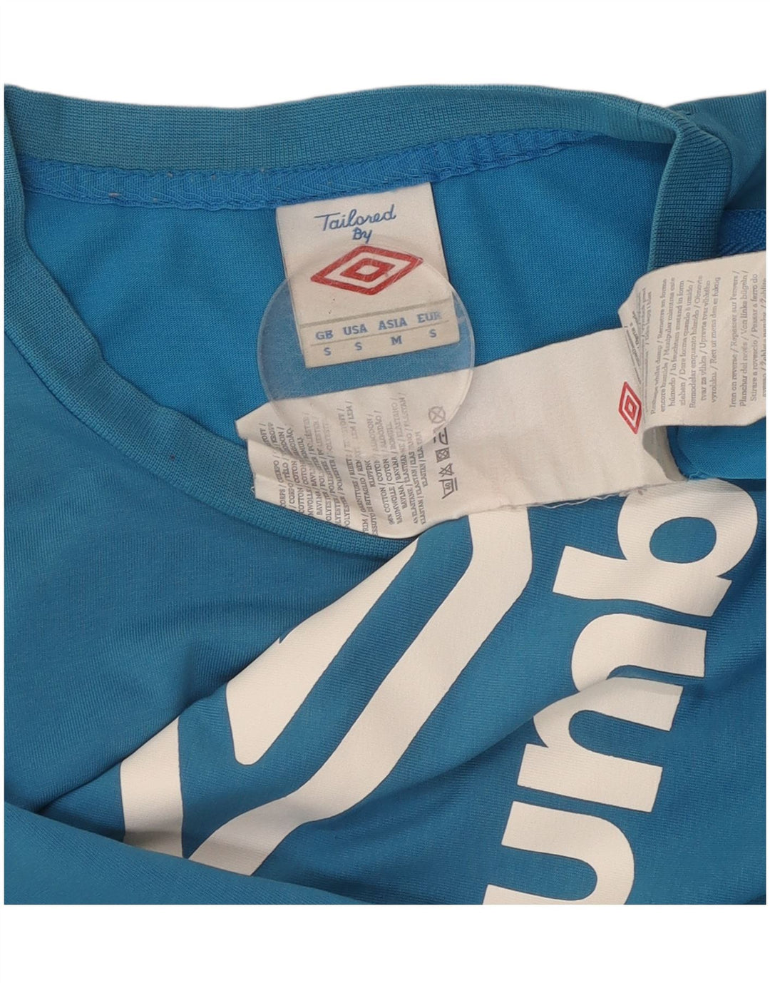 UMBRO Mens Graphic T-Shirt Top Small Blue Cotton