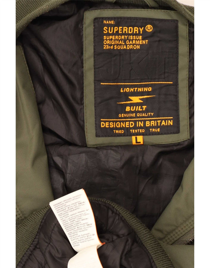 Superdry bomber jakna za dječake 13-14 godina veliki kaki poliester