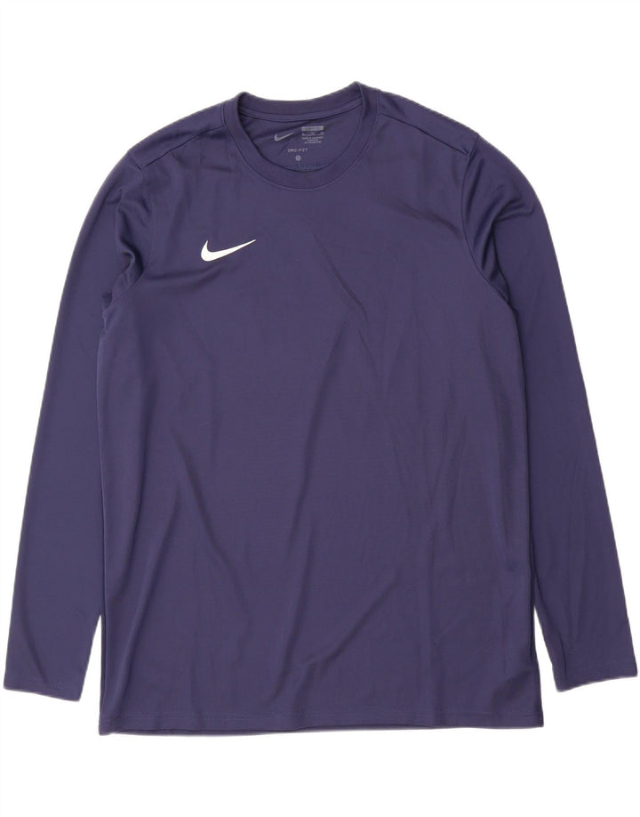 Nike muška Dri Fit Slim Fit majica dugih rukava XL tamnoplavi poliester