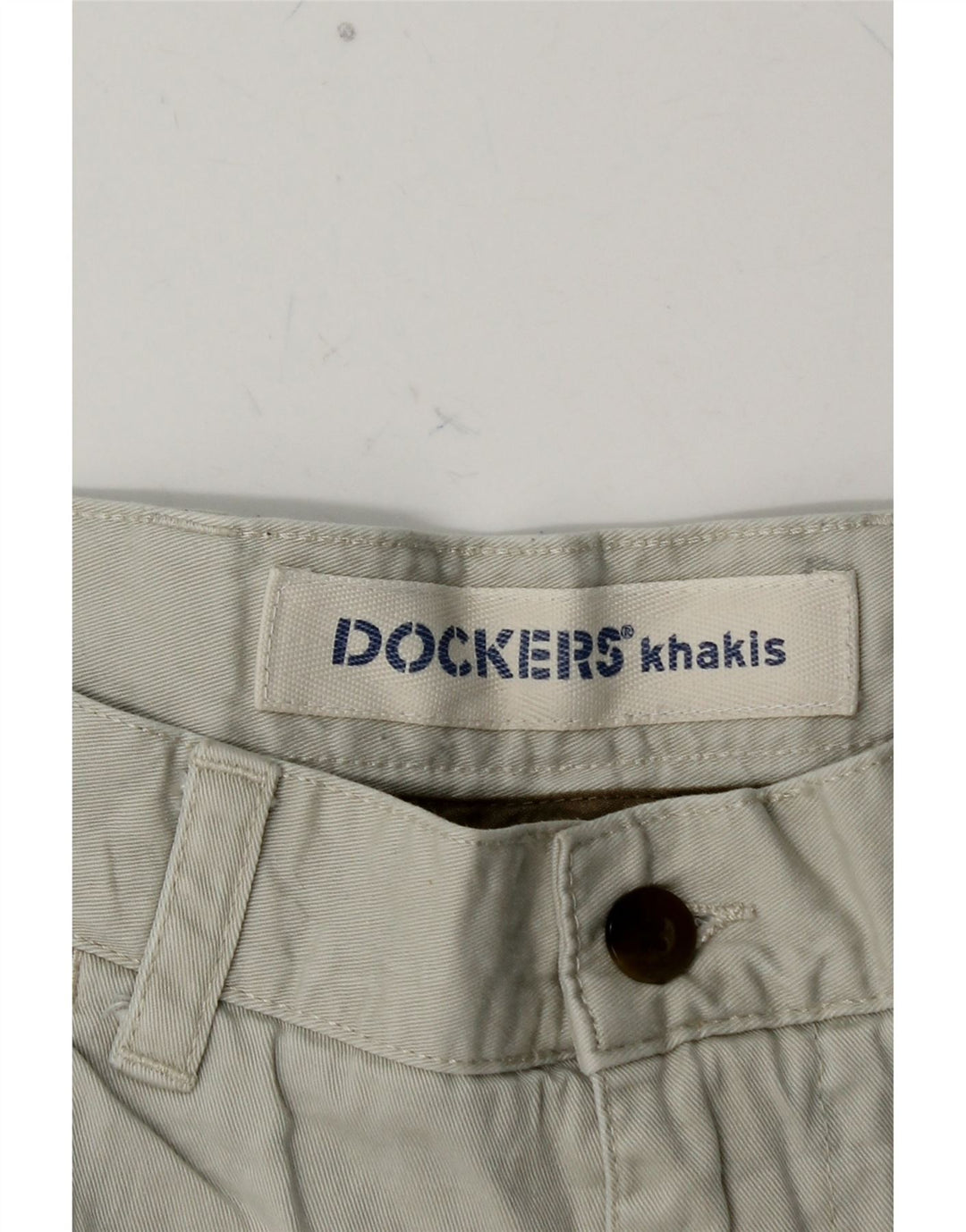 DOCKERS Muške kratke chino hlače kaki boje W34, veliki plavi pamuk