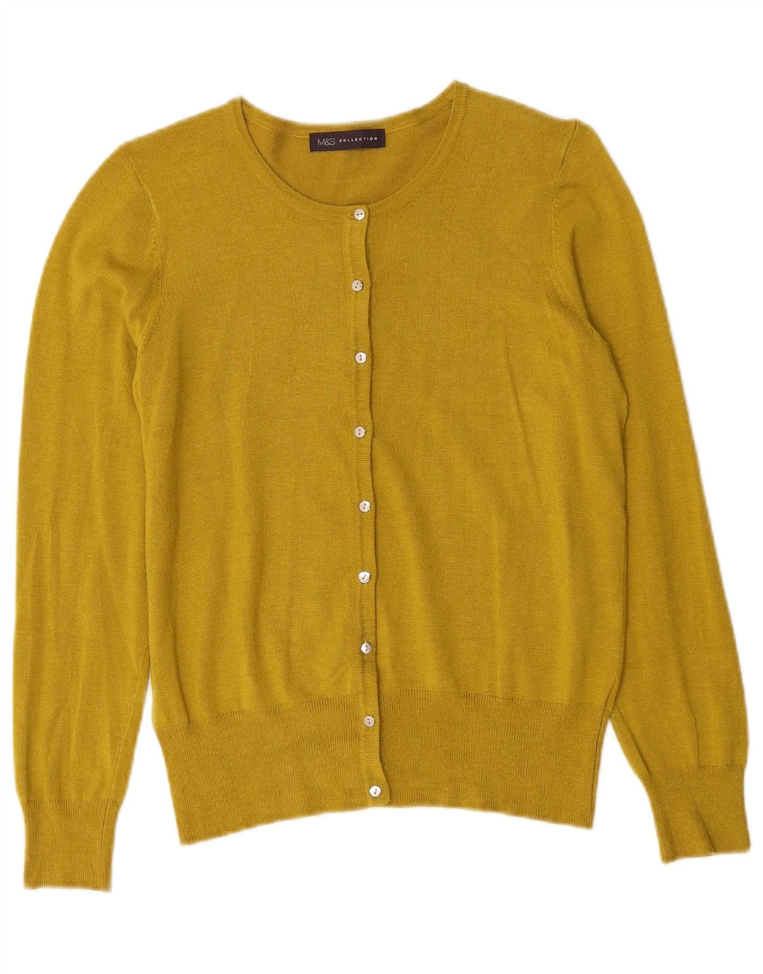 MARKS & SPENCER Ženski kardigan pulover UK 10 Small Yellow