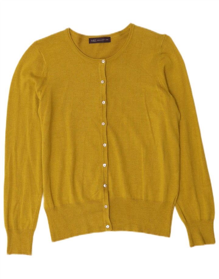MARKS & SPENCER Ženski kardigan pulover UK 10 Small Yellow