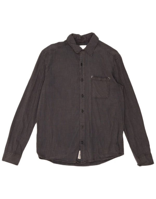 Levi's Mens Standard Fit Shirt Medium Grey Check Cotton