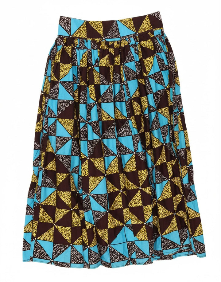 VINTAGE Womens A-Line Skirt W32 Large Multicoloured Geometric