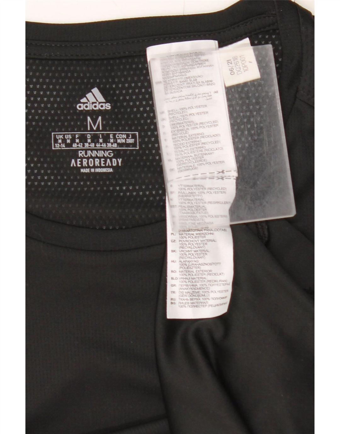 ADIDAS Ženska Aeroready majica kratkih rukava UK 12/14 srednje crni poliester