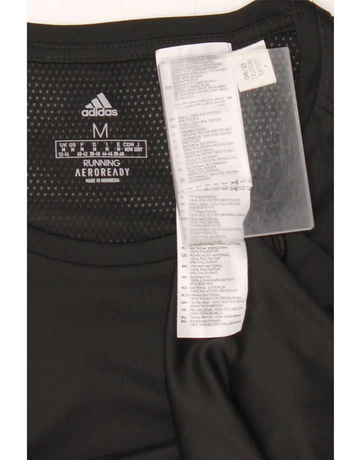 ADIDAS Ženska Aeroready majica kratkih rukava UK 12/14 srednje crni poliester