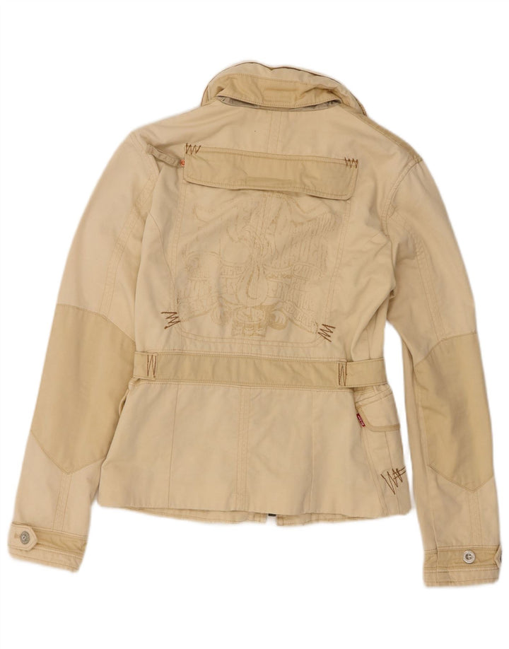 Levi's Ženska pomoćna jakna s kapuljačom s grafičkim motivima UK 10 Small Beige Cotton