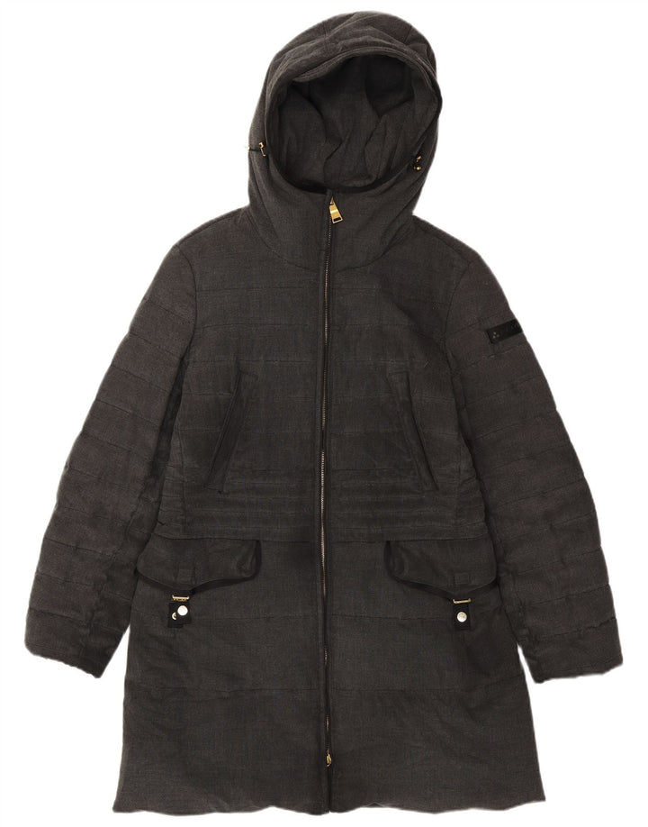 PEUTEREY Ženski podstavljeni kaput s kapuljačom IT 46 veliki sivi poliester