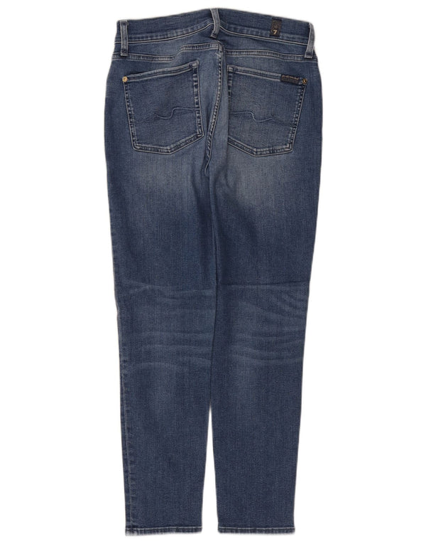 7 For All Mankind Womens Slim Jeans W32 L27 Blue Cotton
