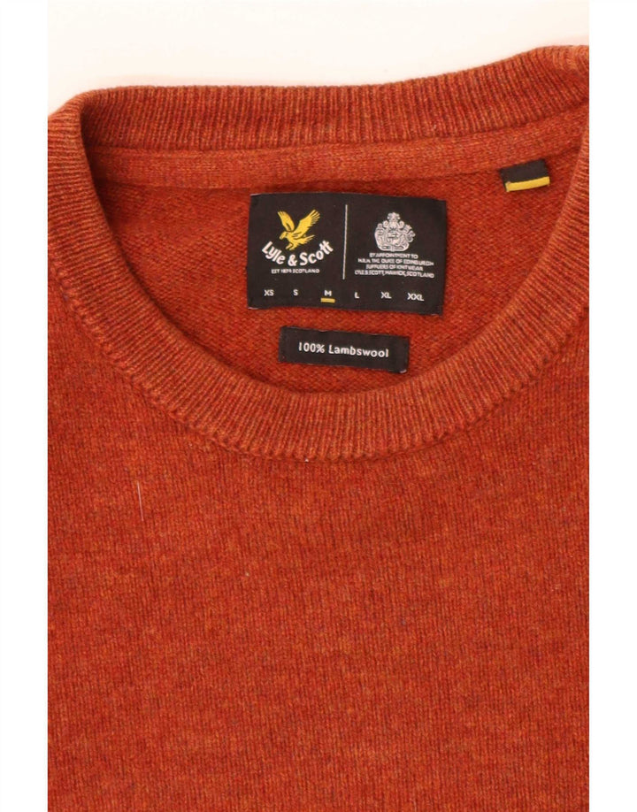 Lyle & Scott muški džemper s okruglim izrezom srednje narančaste boje