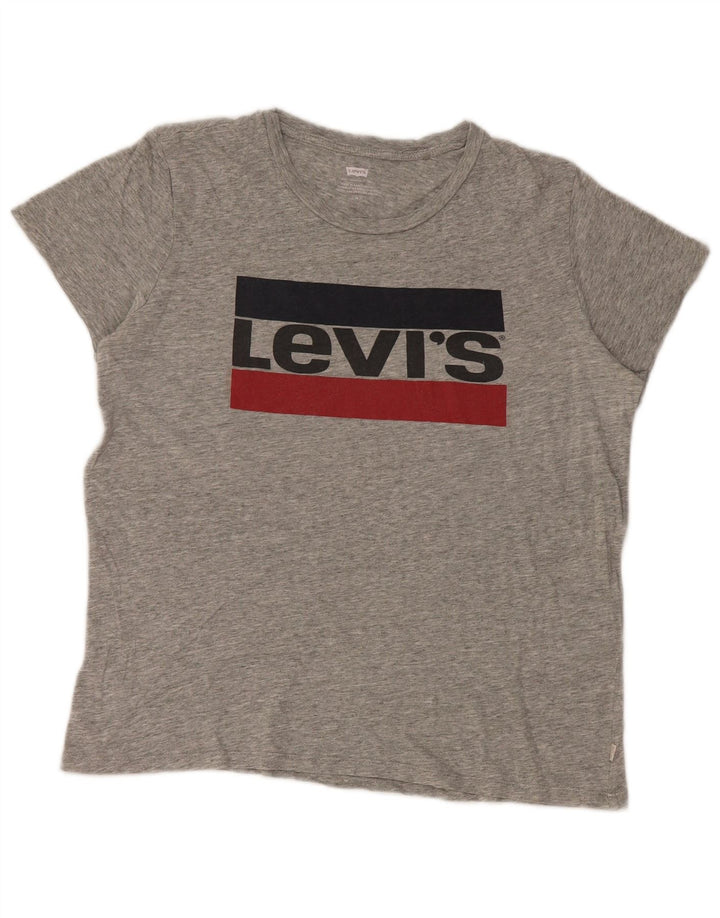 Levi's ženska majica kratkih rukava s grafičkim motivima, UK 14, srednje sivi pamuk