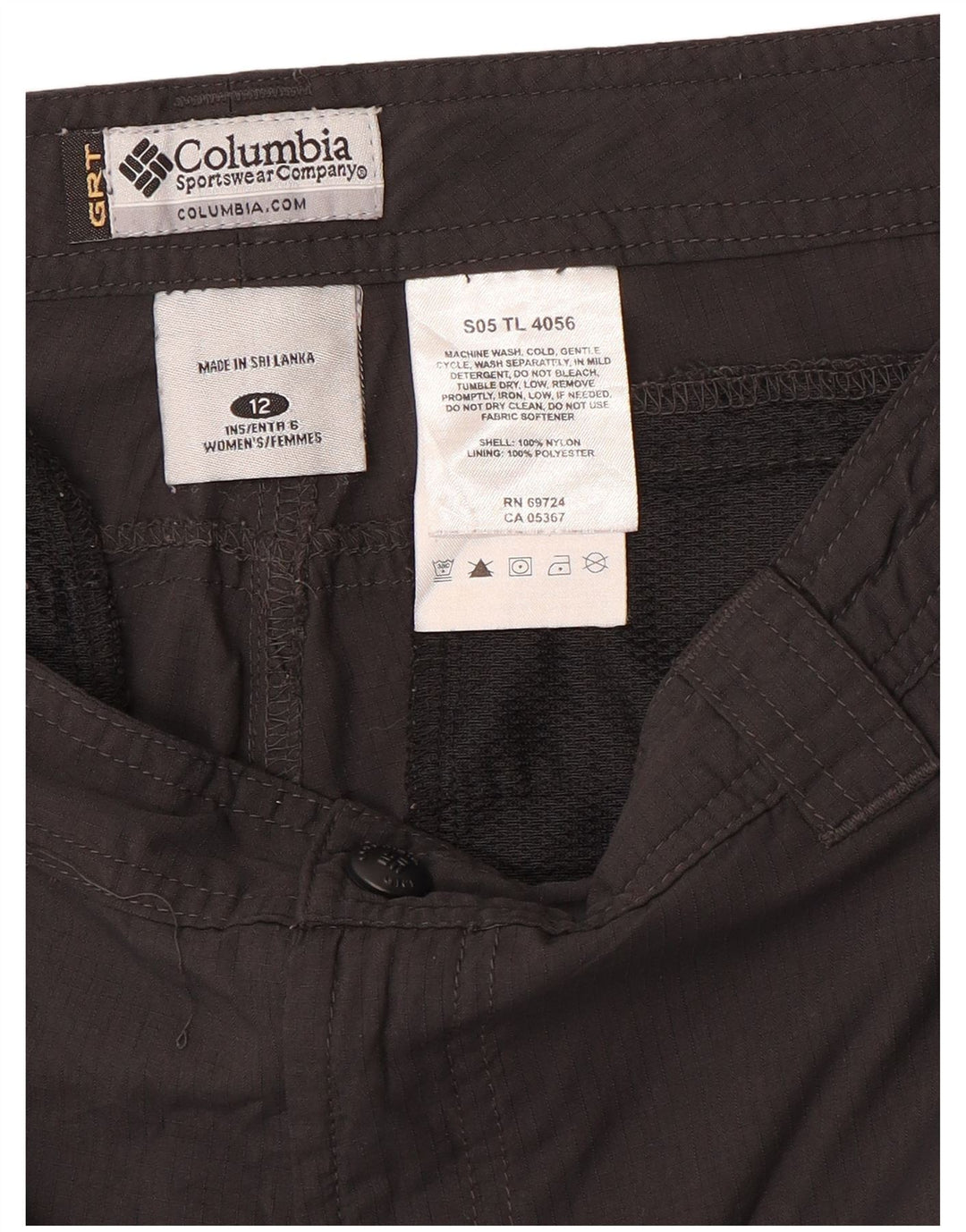 COLUMBIA Ženske kargo kratke hlače US 12 Large W32 crni najlon
