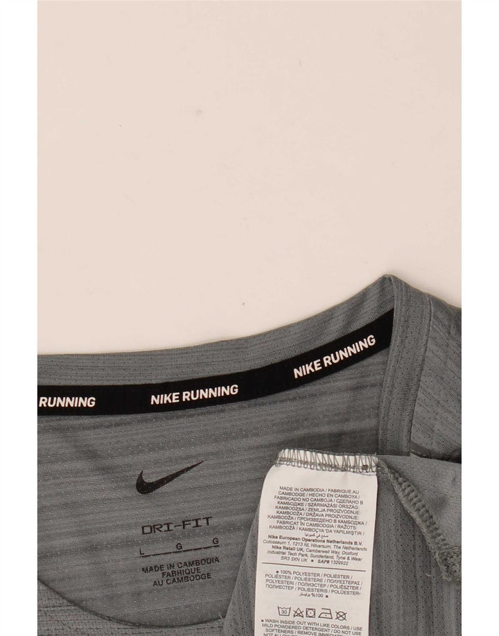 Nike Dri Fit majica kratkih rukava, veliki sivi poliester