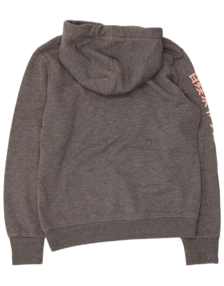 SUPERDRY Ženska majica s kapuljačom s kapuljačom UK 14 Srednje sivi poliester