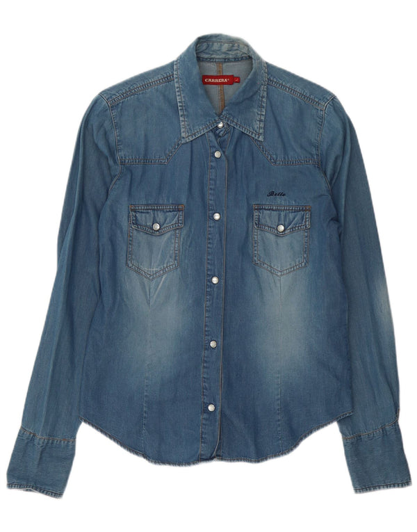 Carrera ženska traper košulja UK 16 Large Blue Cotton