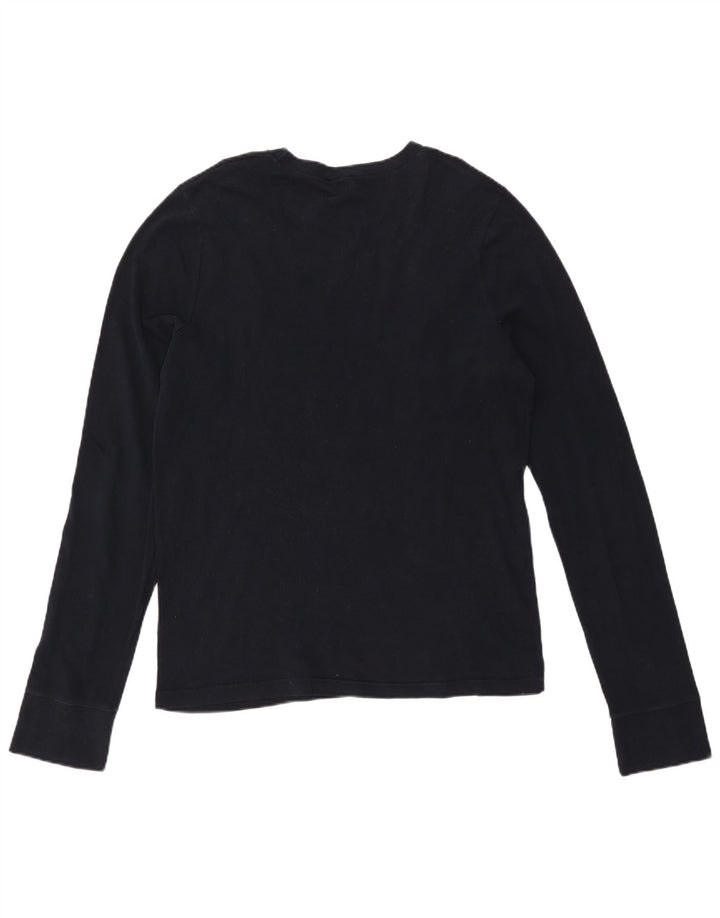 Hollister muška grafička majica dugih rukava, veliki crni pamuk