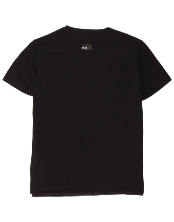 Dkny Mens Graphic T-Shirt Top XL Black Colourblock Cotton