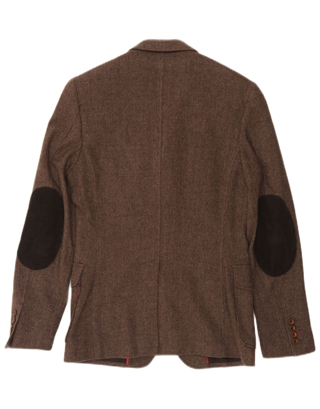 Sisley muška jakna sa 3 gumba IT 44 XS smeđa vuna riblja kost