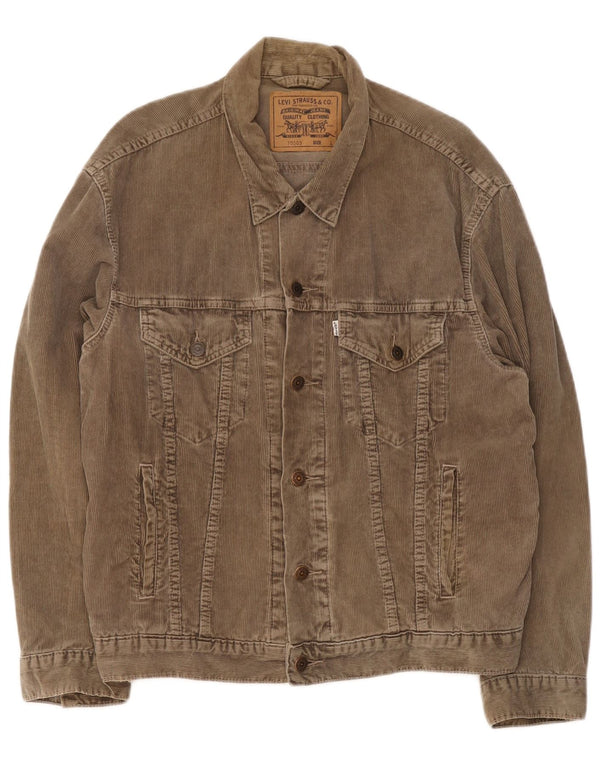 Levi's ženska jakna od samta UK 40 veliki smeđi pamuk