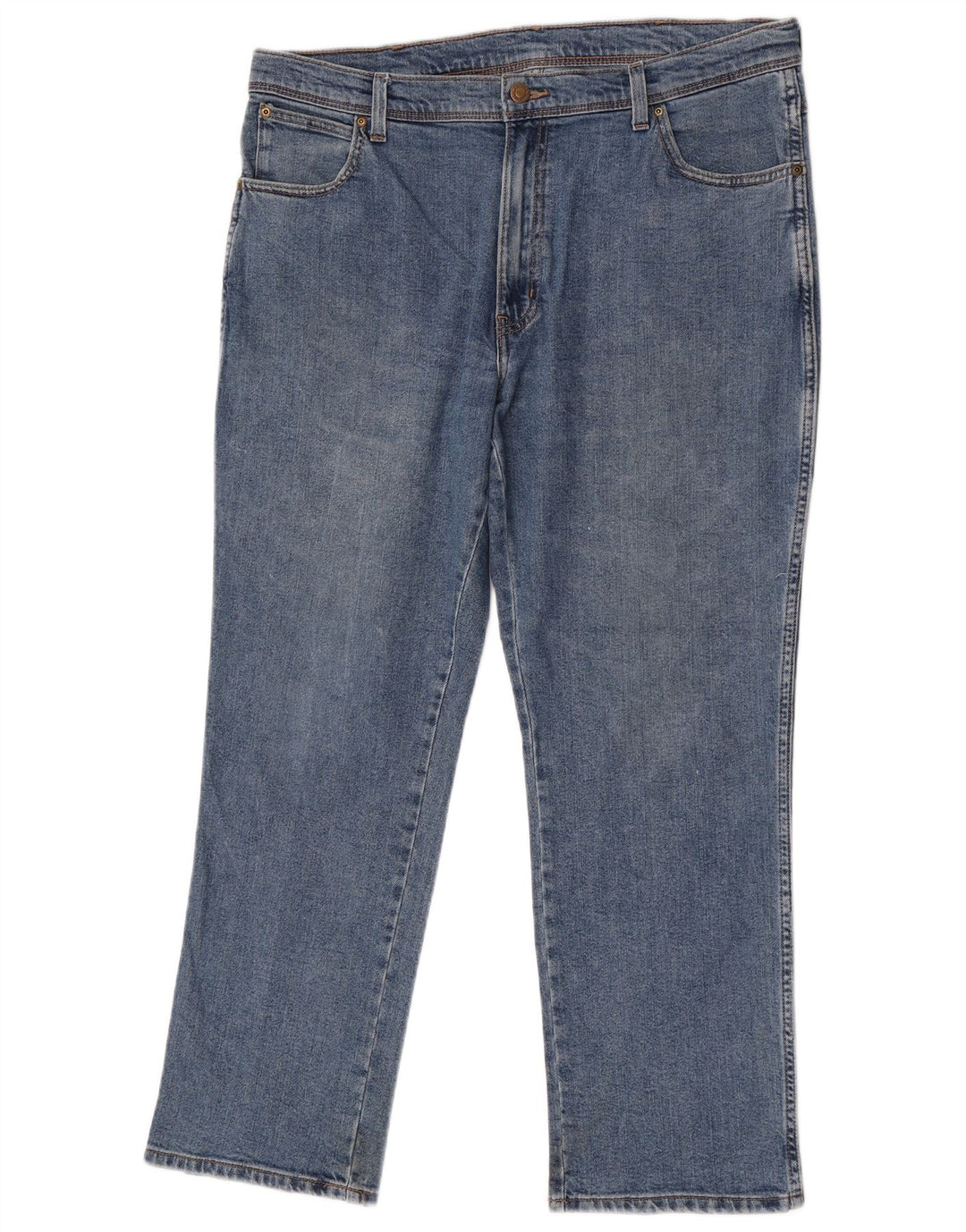 Wrangler muške ravne traperice regularnog kroja W38 L30 plavi pamuk