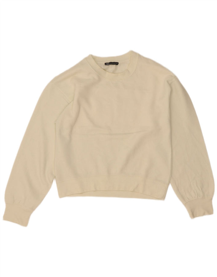 Zara ženski kratki džemper UK 10 Small Off White