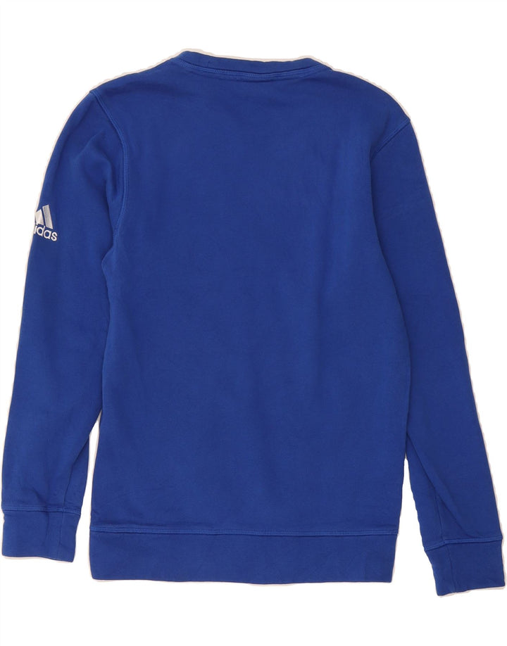 ADIDAS Mens Sweatshirt Jumper XS Blue Cotton Vintage Adidas and Second-Hand Adidas from Messina Hembry 