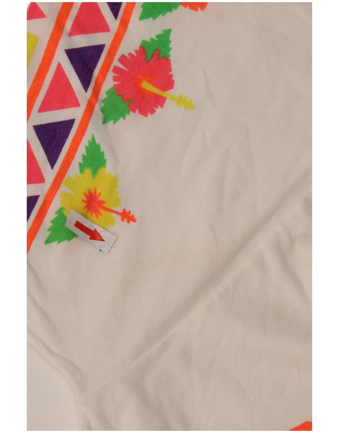 Vintage muška majica s grafičkim motivima srednje bijele cvjetne boje