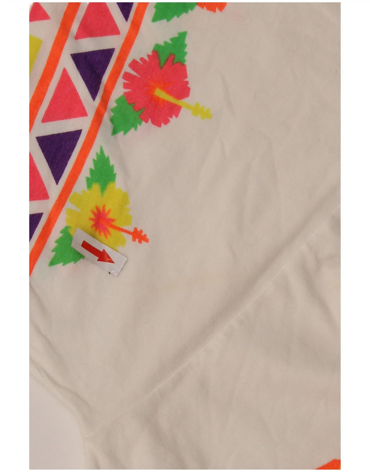 Vintage muška majica s grafičkim motivima srednje bijele cvjetne boje