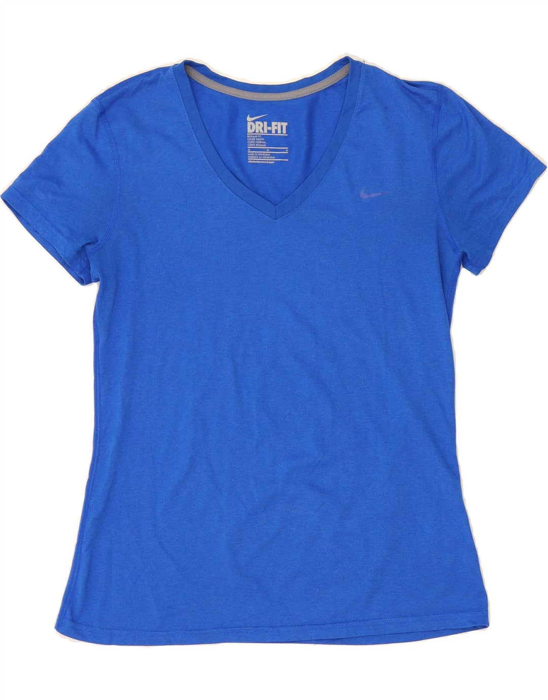 NIKE ženska majica kratkih rukava Dri Fit Regular Fit UK 12 srednje plavi poliester