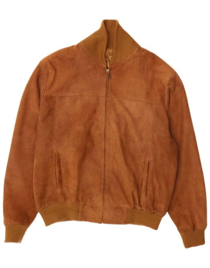 Vintage muška bomber jakna od brušene kože UK 40 velika smeđa