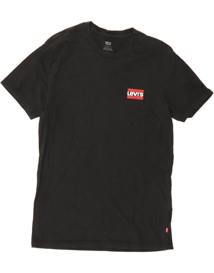 LEVI'S Womens T-Shirt Top UK 12 Medium Black Cotton Vintage Levi's and Second-Hand Levi's from Messina Hembry 