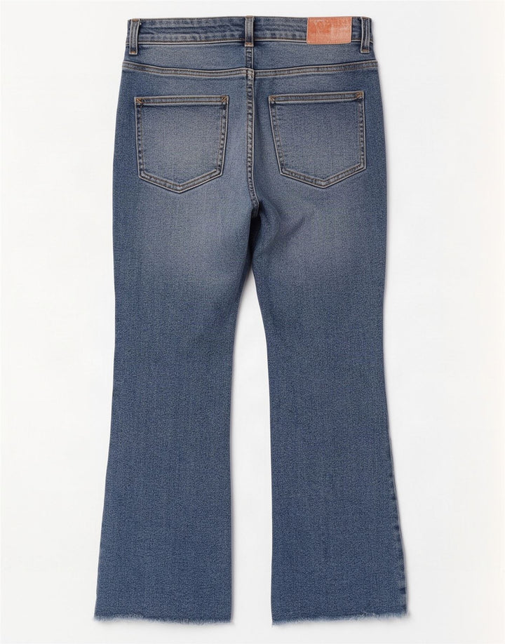 Zara ženske crop bootcut traperice EU 40 srednje W30 L25 plavi pamuk
