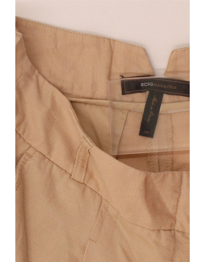 BCBGMAXAZRIA Womens Chino Shorts US 6 Medium W32  Beige Lyocell Vintage BCBGMAXAZRIA and Second-Hand BCBGMAXAZRIA from Messina Hembry 