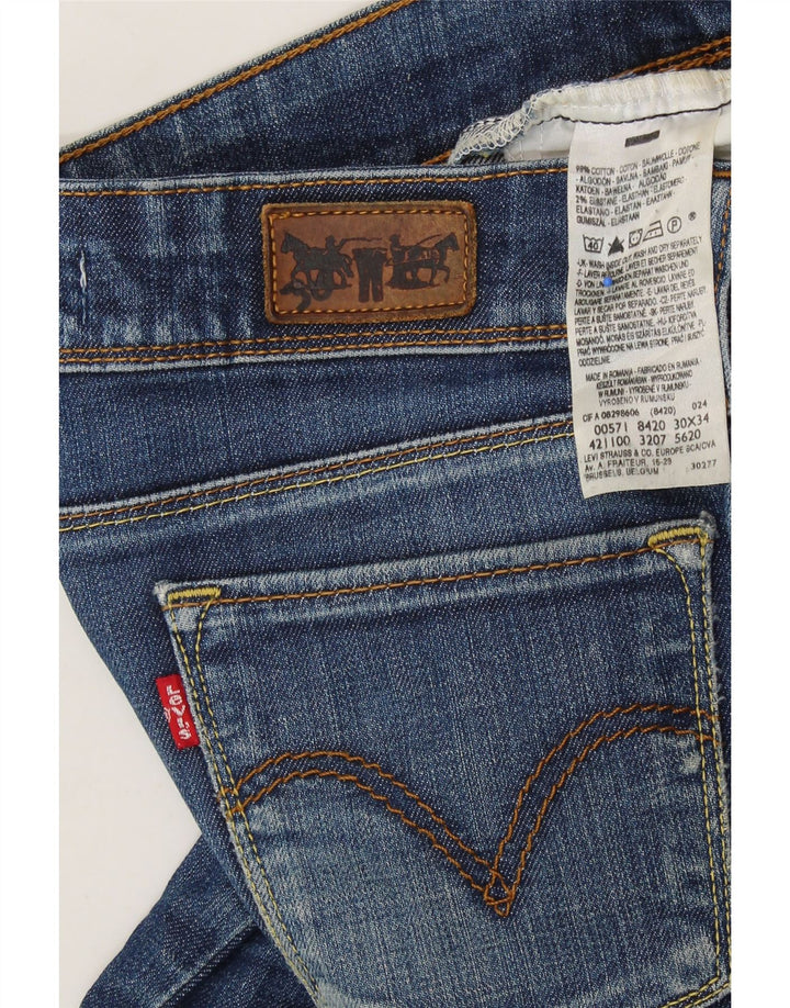 LEVI'S Womens 571 Slim Jeans W30 L29 Blue Cotton Vintage Levi's and Second-Hand Levi's from Messina Hembry 