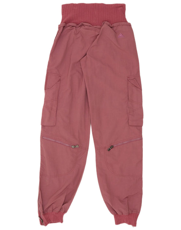Adidas ženske hlače za trčanje Cargo hlače male W29 L33 ružičasti pamuk