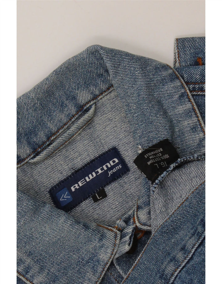 Rewino muška traper jakna UK 40 Large Blue Cotton