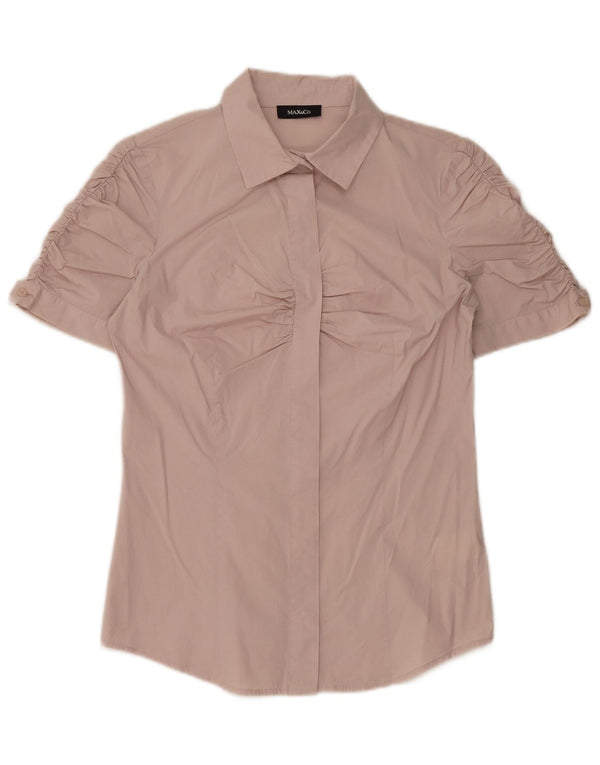 MAX & CO. Ženska košulja kratkih rukava UK 10 Mala ružičasta pamuk