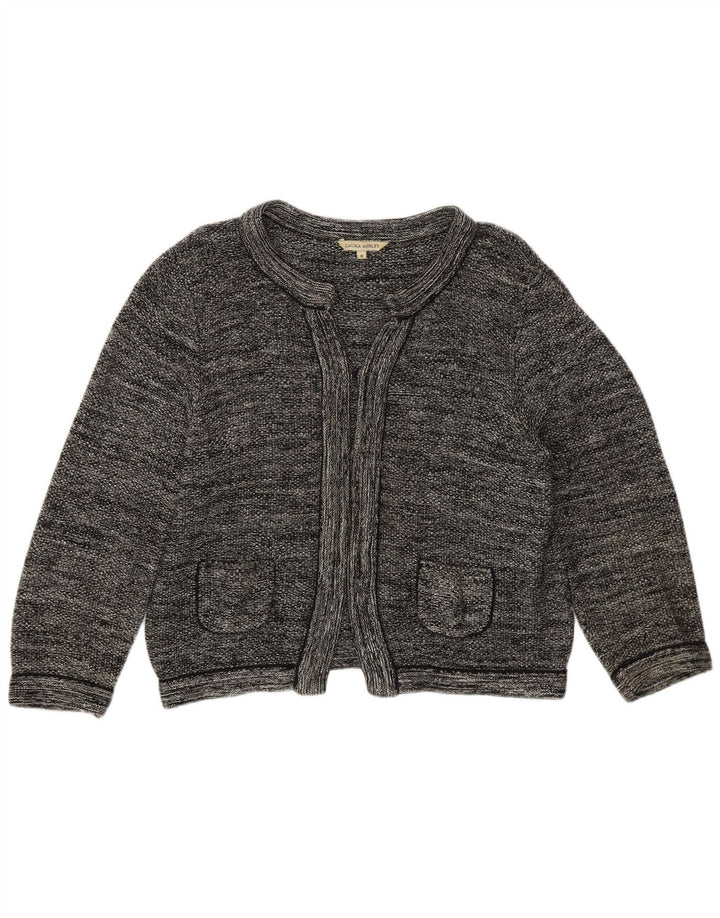 Laura Ashley Ženski otvoreni bolero džemper UK 12 Srednje sivi pamuk