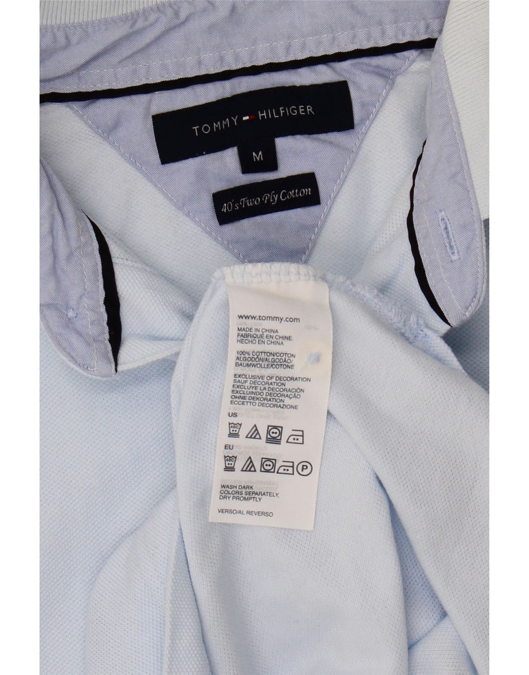 Tommy Hilfiger muška polo majica srednje plavi pamuk