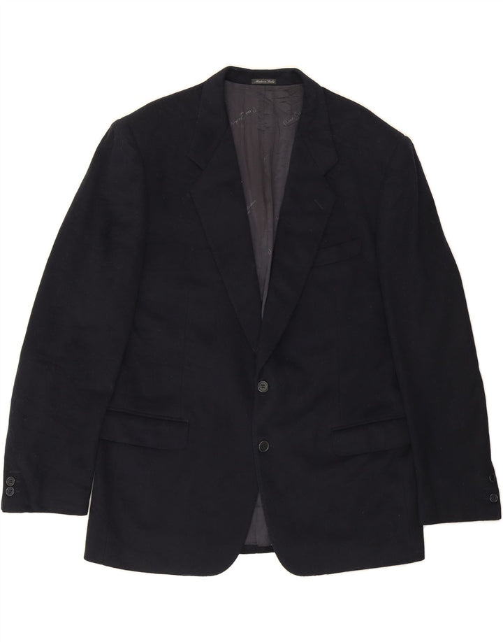 PIERRE CARDIN Mens 2 Button Blazer Jacket UK 38 Medium Navy Blue Wool Vintage Pierre Cardin and Second-Hand Pierre Cardin from Messina Hembry 