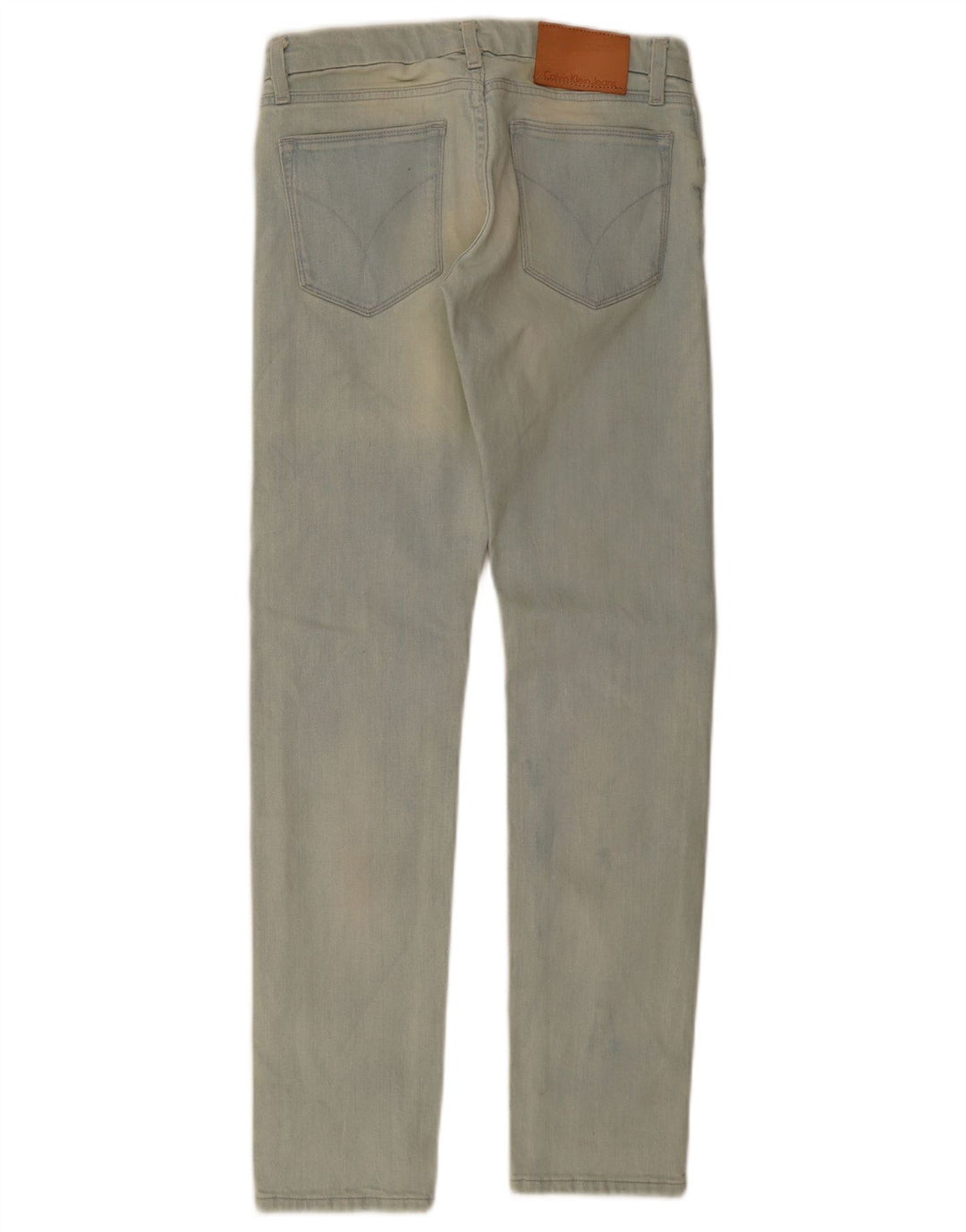 Ženske uske traperice Calvin Klein W25 L32 plavi pamuk