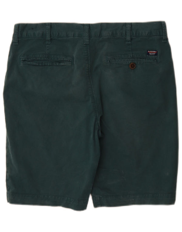 Superdry muške obične chino kratke hlače W32 Srednje zeleni pamuk