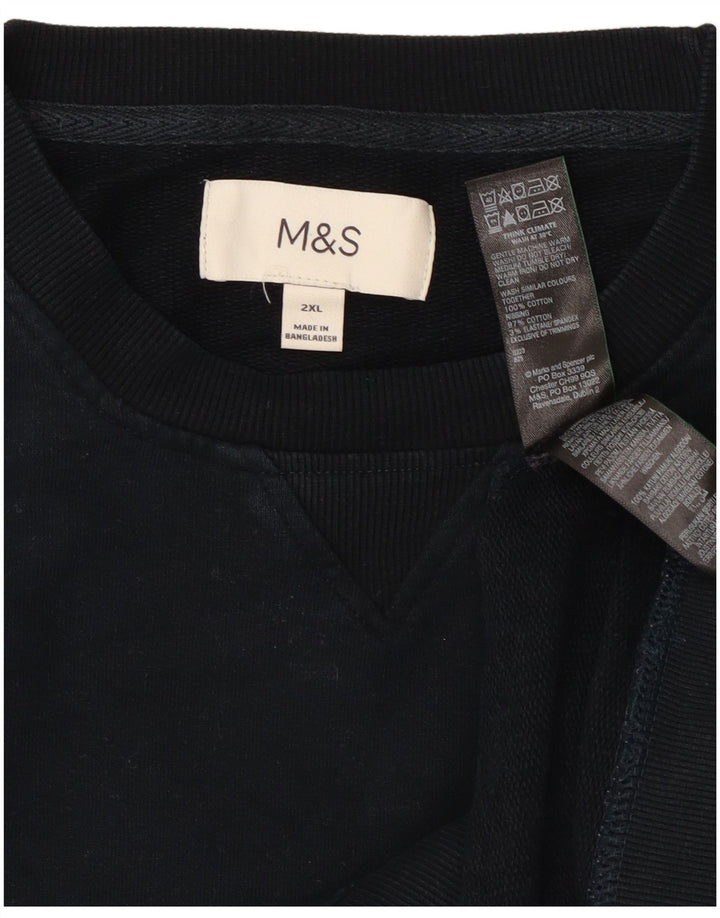 Marks & Spencer muški džemper 2XL tamnoplavi pamuk